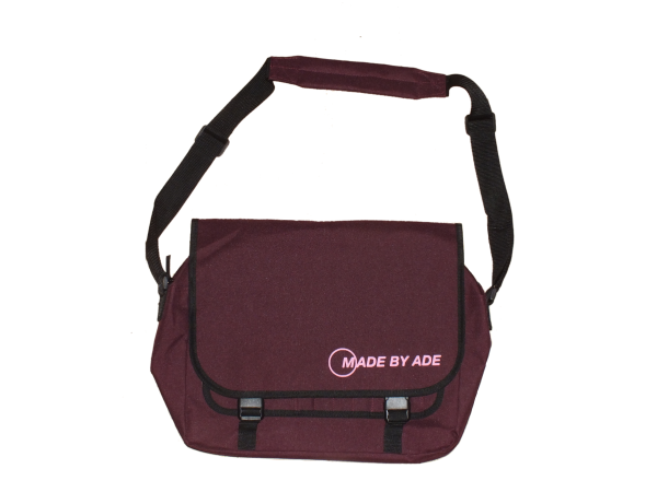 Circle Logo A3 Messenger Bag (Burgundy/Pink)